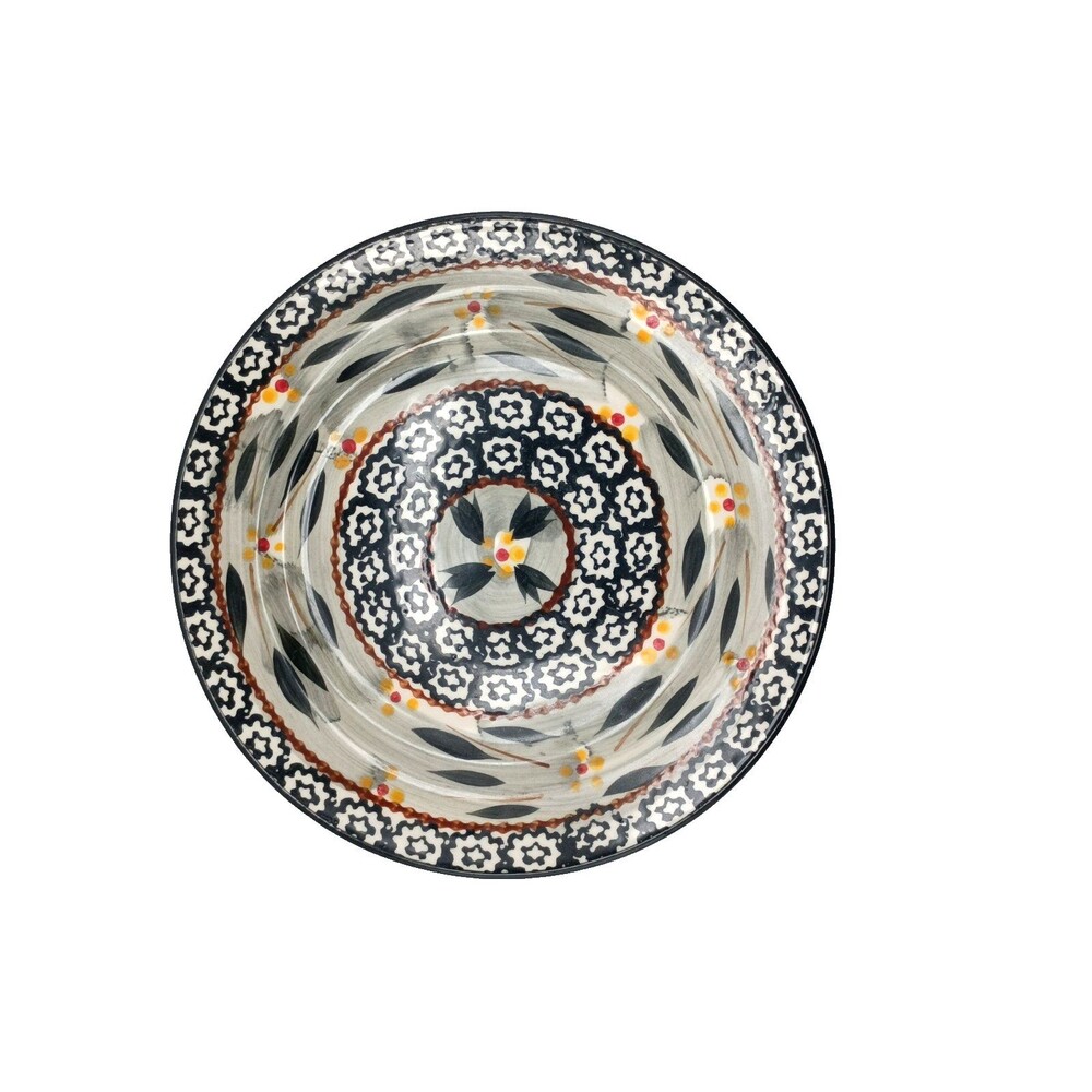 Temptations Old World Black TEQOLWBL PPP-HF 8" Ceramic Salad Plate Discontinued